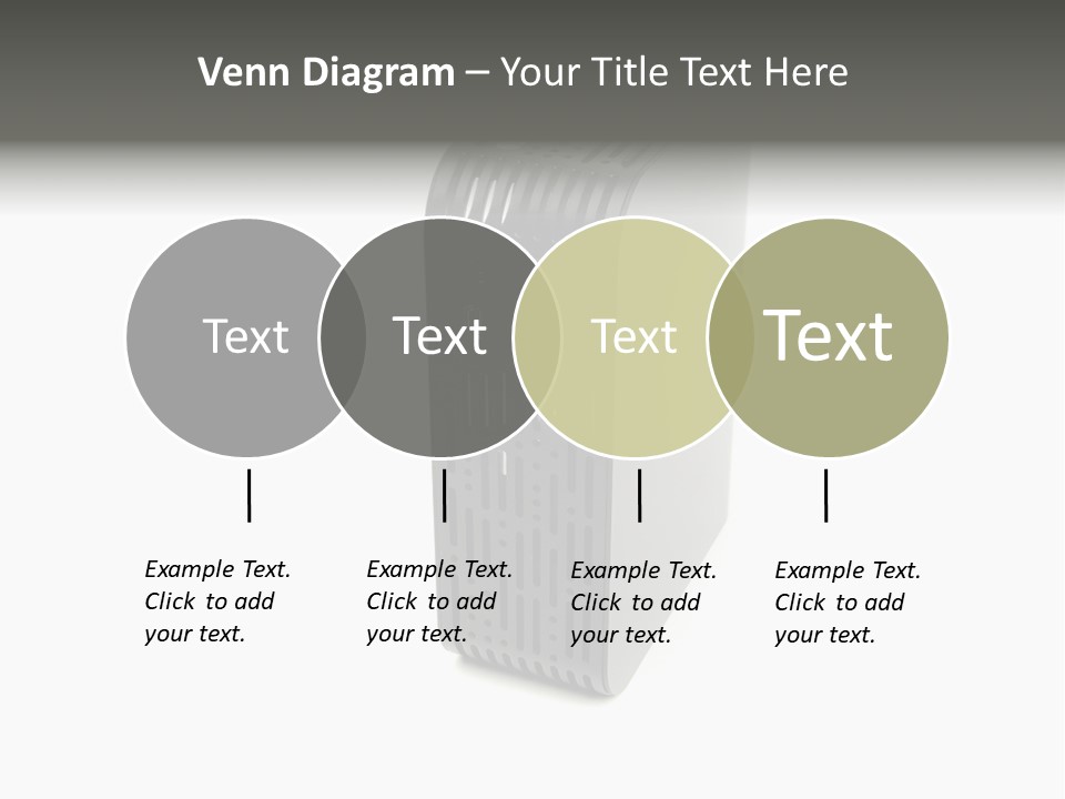 A Desktop Computer With A White Background PowerPoint Template