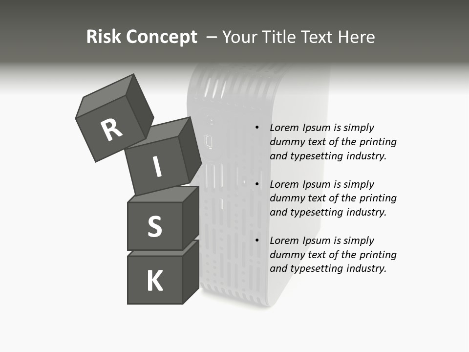 A Desktop Computer With A White Background PowerPoint Template