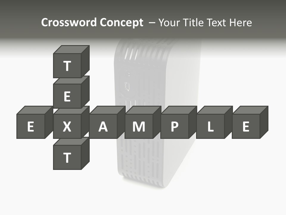 A Desktop Computer With A White Background PowerPoint Template
