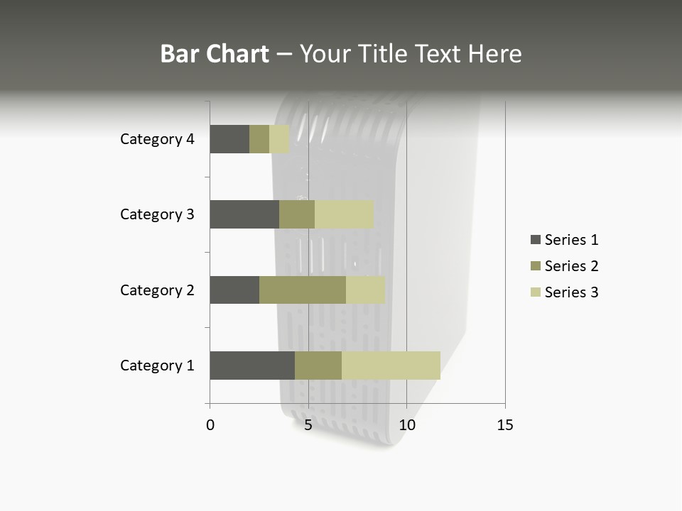 A Desktop Computer With A White Background PowerPoint Template