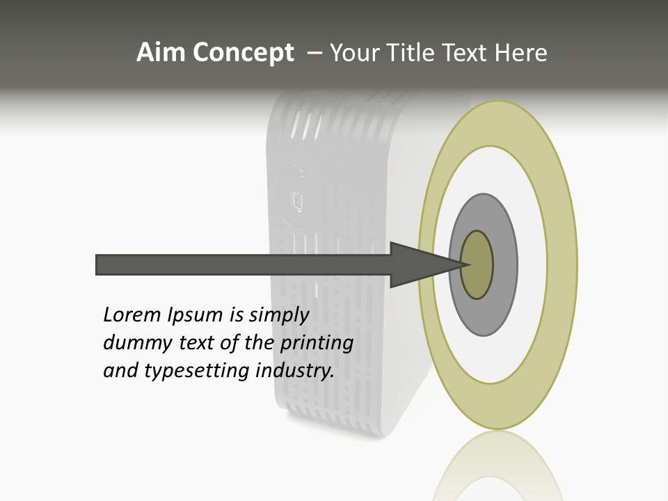 A Desktop Computer With A White Background PowerPoint Template