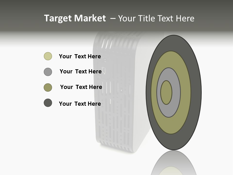 A Desktop Computer With A White Background PowerPoint Template