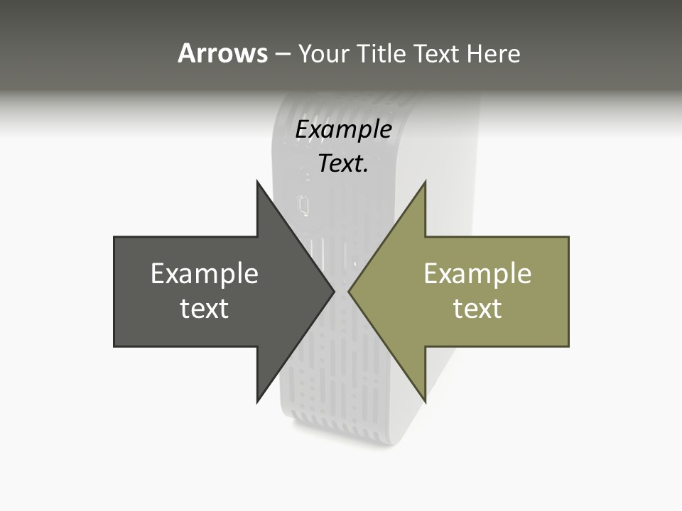 A Desktop Computer With A White Background PowerPoint Template