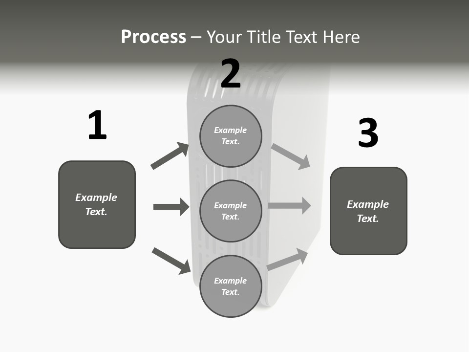 A Desktop Computer With A White Background PowerPoint Template