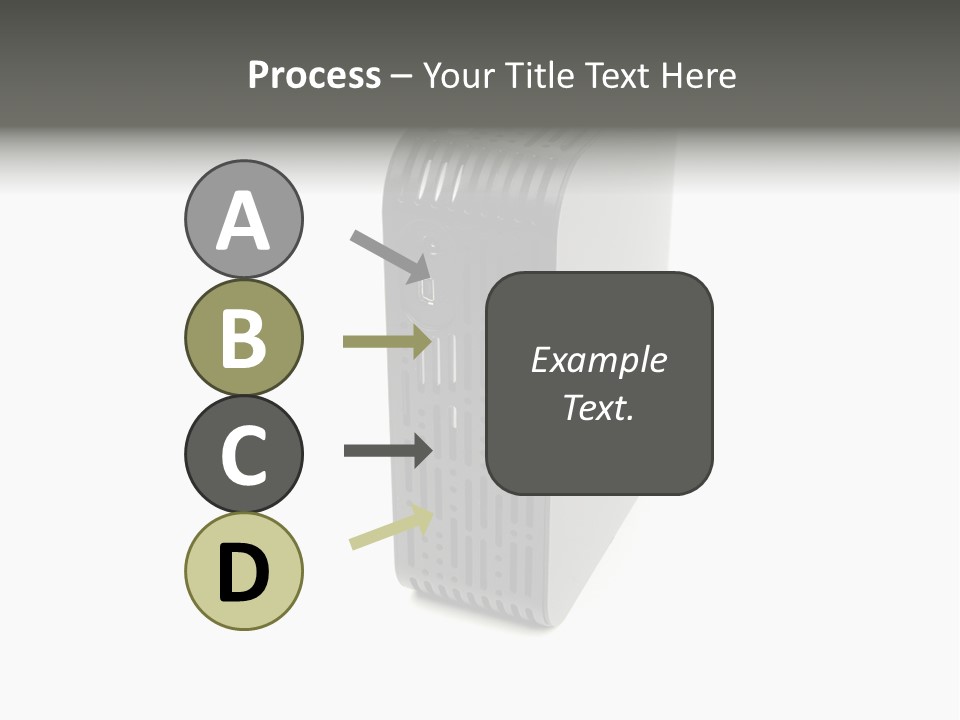 A Desktop Computer With A White Background PowerPoint Template
