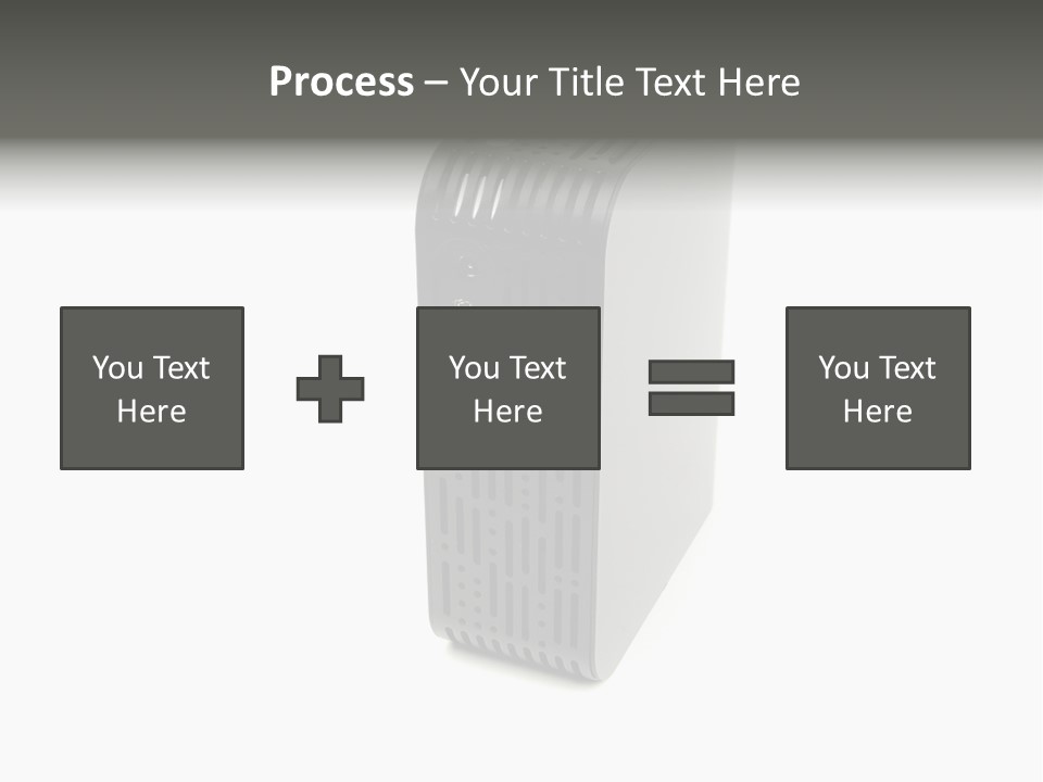 A Desktop Computer With A White Background PowerPoint Template