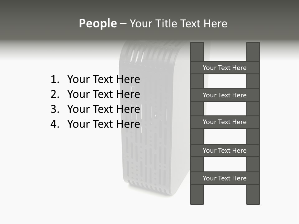 A Desktop Computer With A White Background PowerPoint Template
