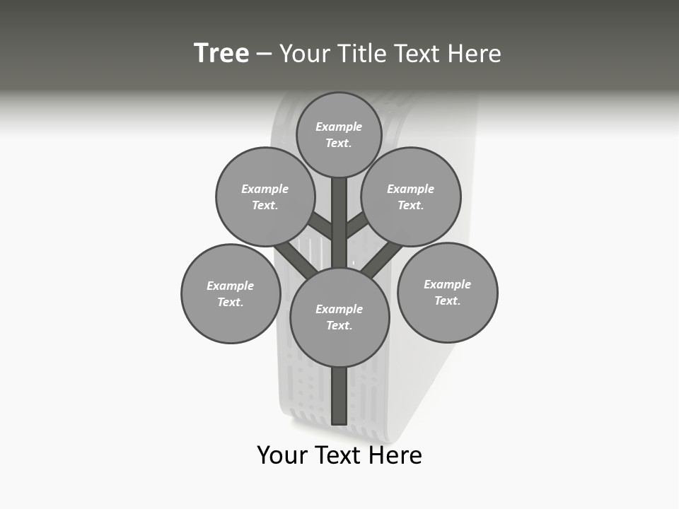 A Desktop Computer With A White Background PowerPoint Template