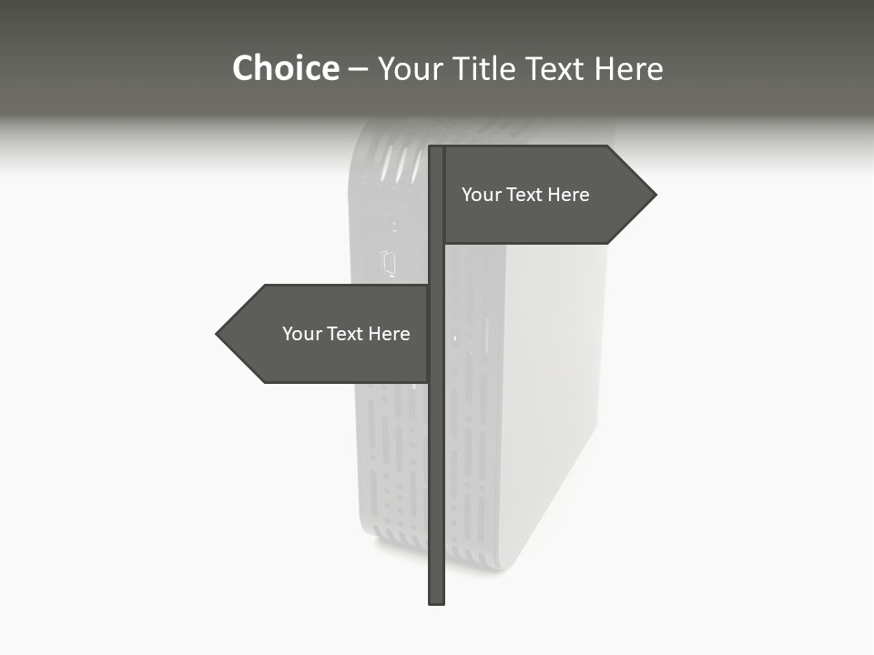 A Desktop Computer With A White Background PowerPoint Template