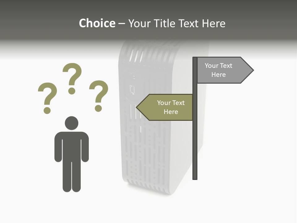 A Desktop Computer With A White Background PowerPoint Template