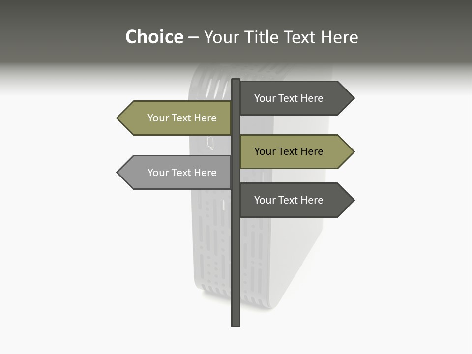 A Desktop Computer With A White Background PowerPoint Template