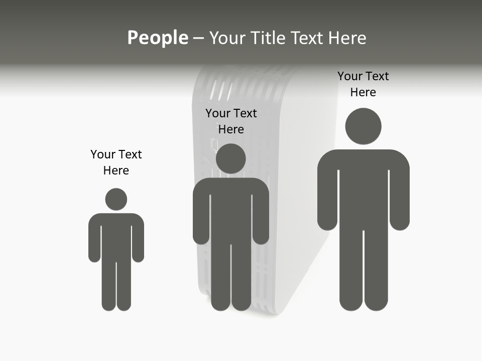 A Desktop Computer With A White Background PowerPoint Template