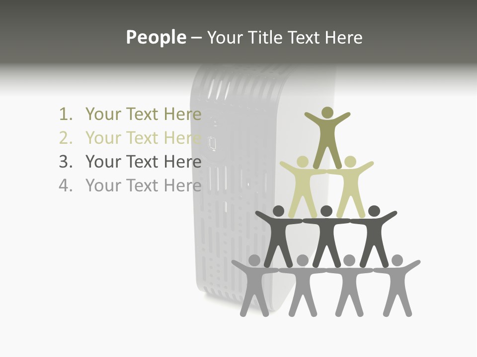 A Desktop Computer With A White Background PowerPoint Template