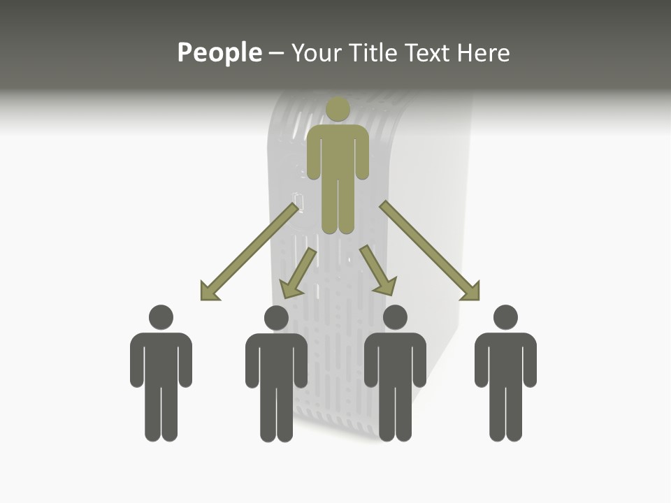 A Desktop Computer With A White Background PowerPoint Template