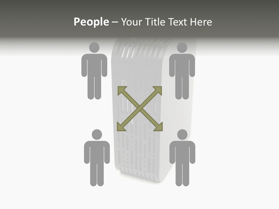 A Desktop Computer With A White Background PowerPoint Template