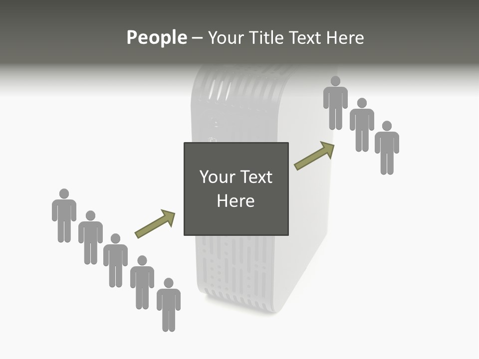 A Desktop Computer With A White Background PowerPoint Template