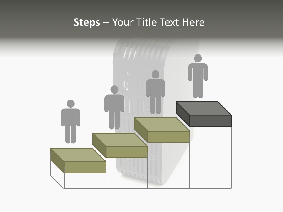 A Desktop Computer With A White Background PowerPoint Template