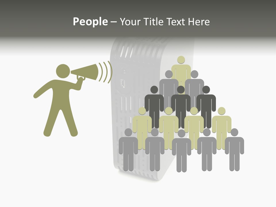 A Desktop Computer With A White Background PowerPoint Template