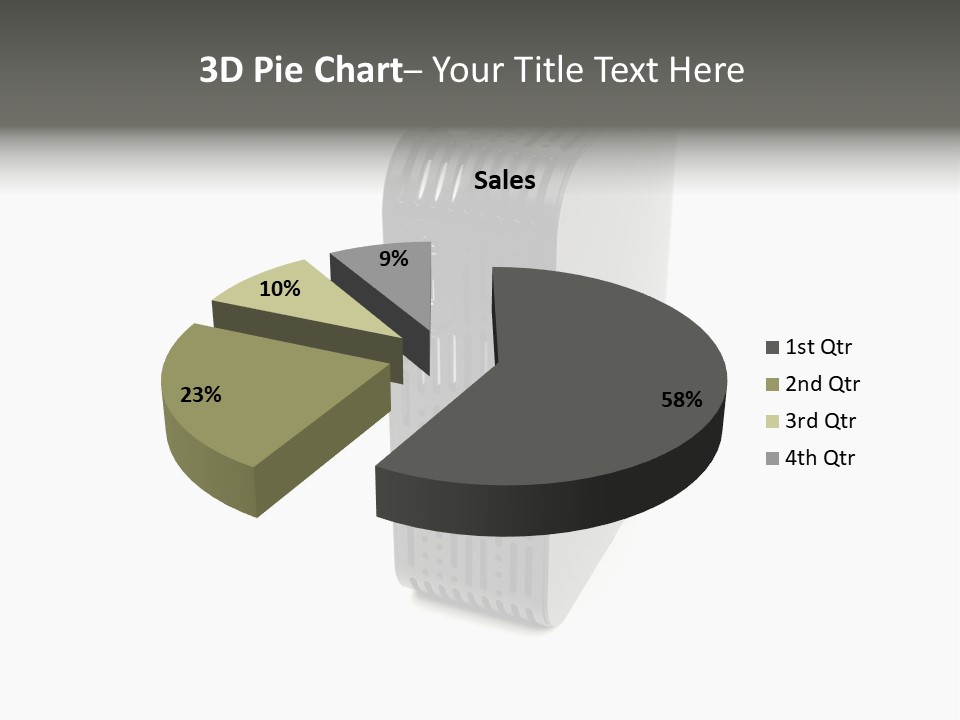 A Desktop Computer With A White Background PowerPoint Template