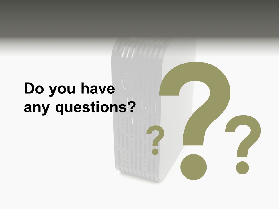 A Desktop Computer With A White Background PowerPoint Template