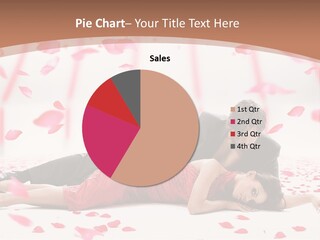 A Man And Woman Laying On A Bed Of Petals PowerPoint Template