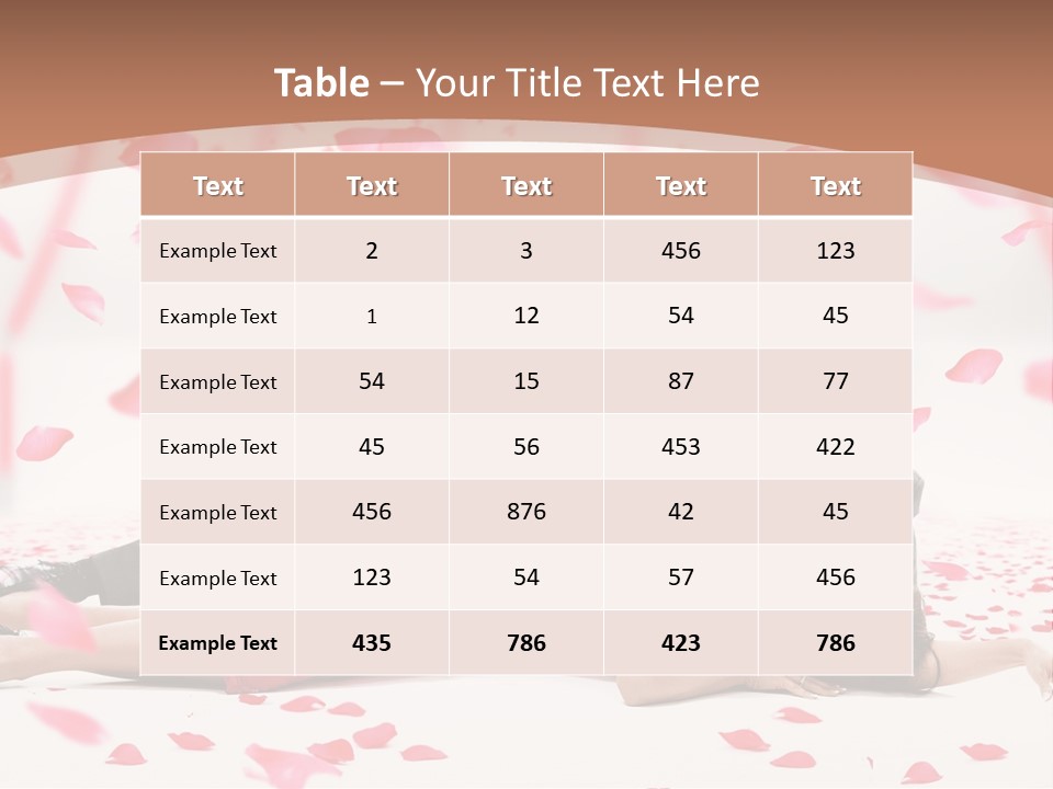 A Man And Woman Laying On A Bed Of Petals PowerPoint Template