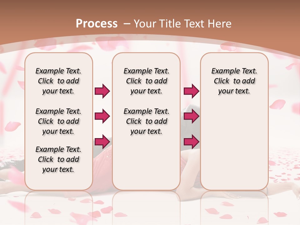 A Man And Woman Laying On A Bed Of Petals PowerPoint Template