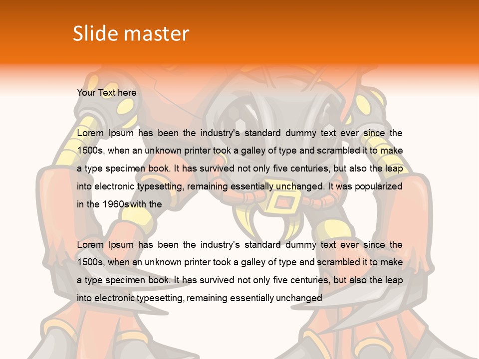 Machine Clipart Illustration PowerPoint Template