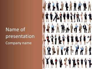 University Employer Girl PowerPoint Template