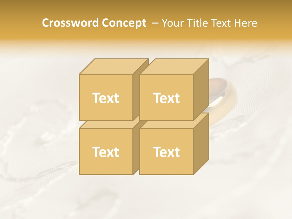 Two Gold Wedding Rings On A White Background PowerPoint Template