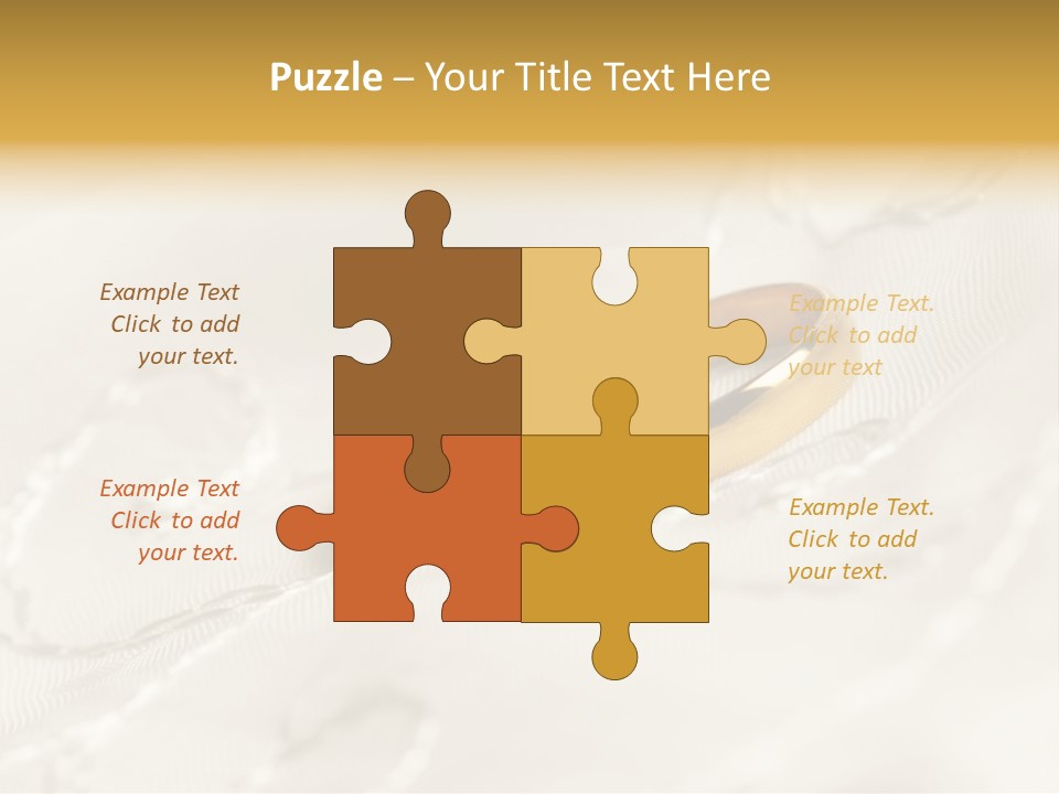 Two Gold Wedding Rings On A White Background PowerPoint Template