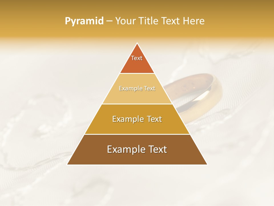 Two Gold Wedding Rings On A White Background PowerPoint Template