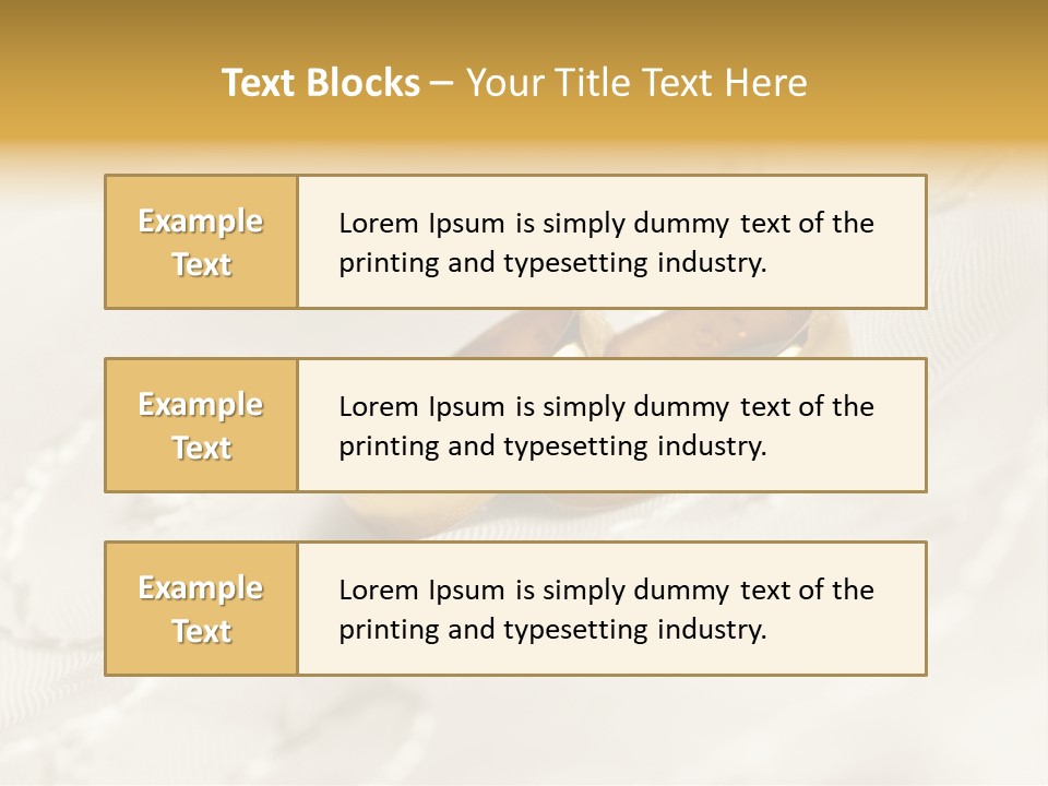 Two Gold Wedding Rings On A White Background PowerPoint Template