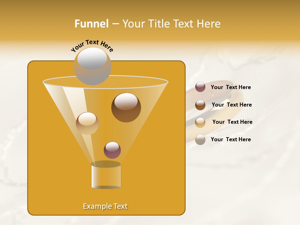 Two Gold Wedding Rings On A White Background PowerPoint Template