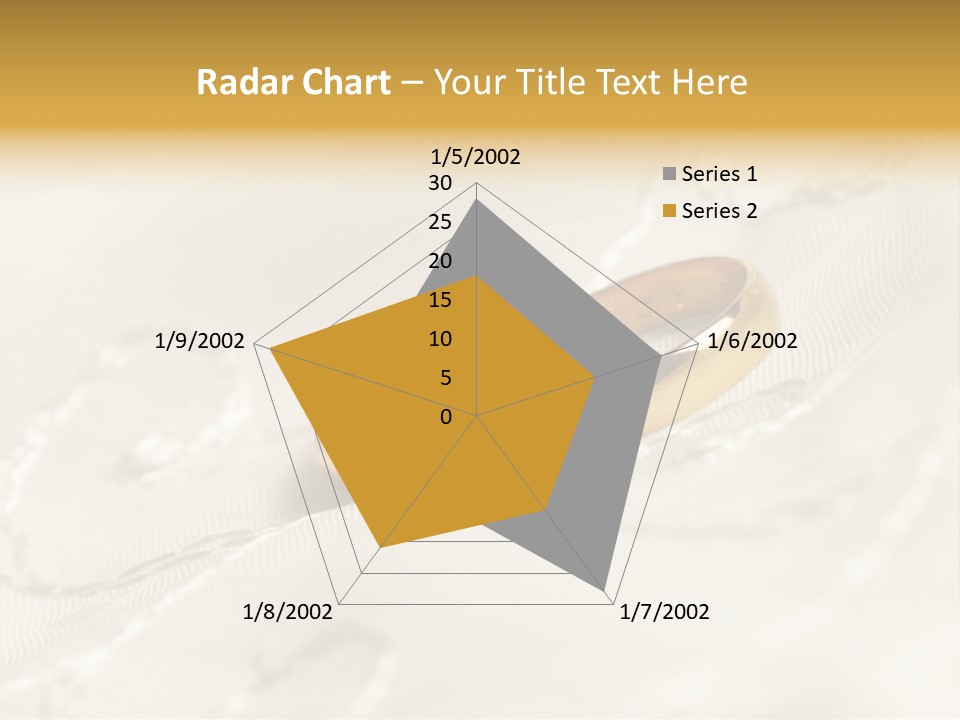 Two Gold Wedding Rings On A White Background PowerPoint Template