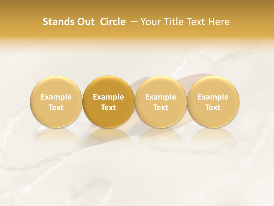 Two Gold Wedding Rings On A White Background PowerPoint Template