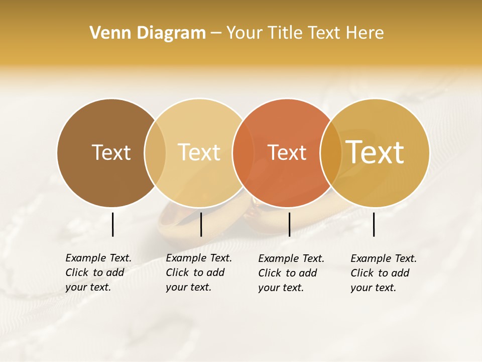 Two Gold Wedding Rings On A White Background PowerPoint Template