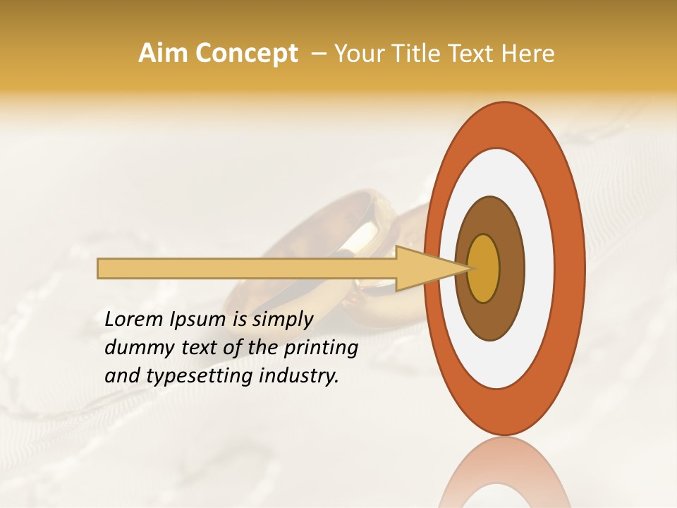 Two Gold Wedding Rings On A White Background PowerPoint Template