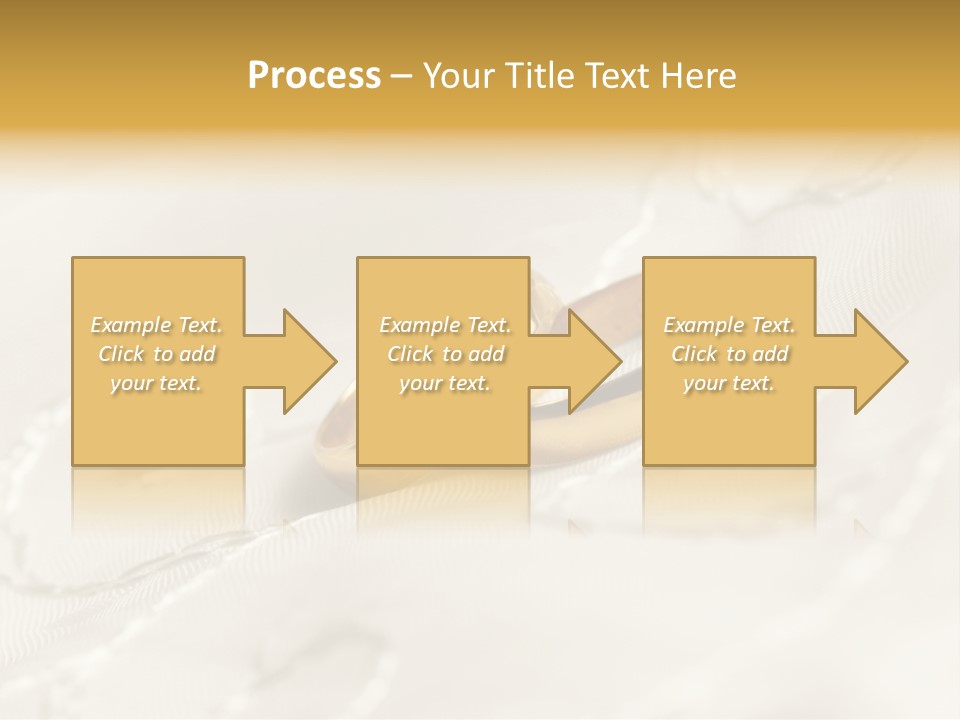 Two Gold Wedding Rings On A White Background PowerPoint Template