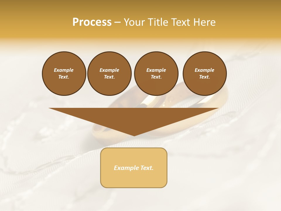 Two Gold Wedding Rings On A White Background PowerPoint Template