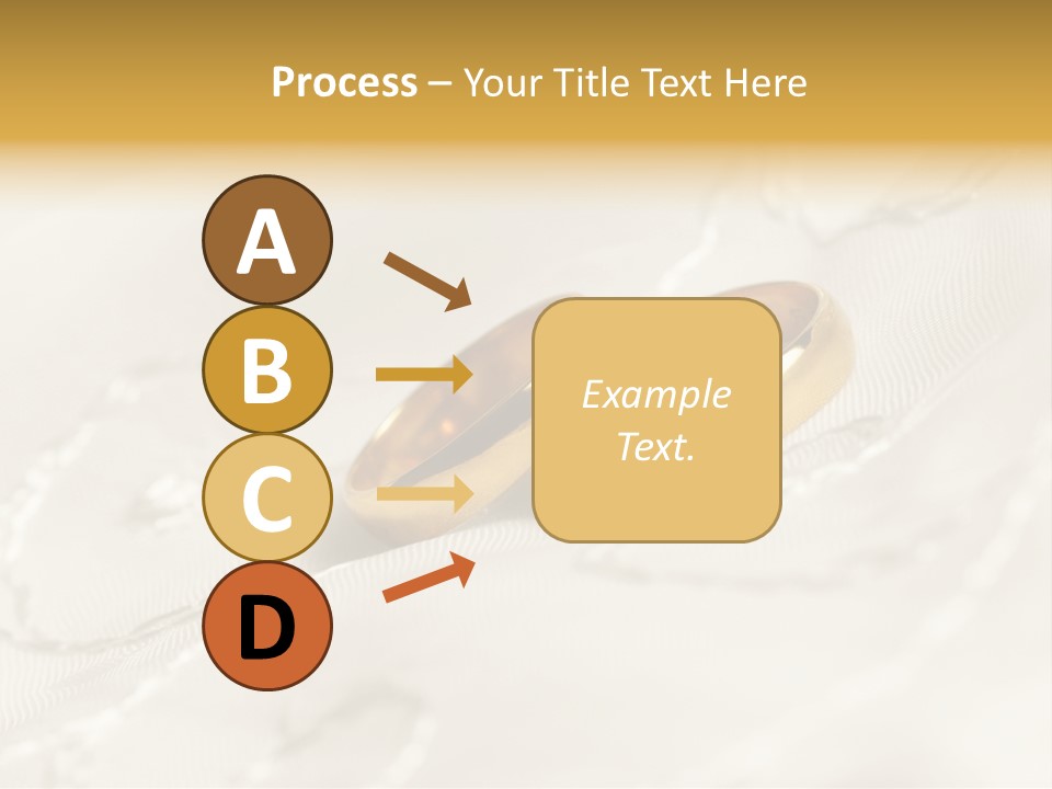 Two Gold Wedding Rings On A White Background PowerPoint Template