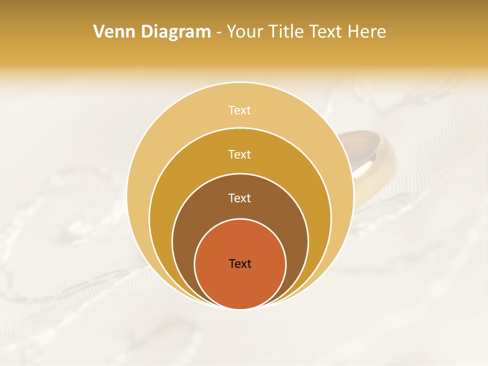 Two Gold Wedding Rings On A White Background PowerPoint Template