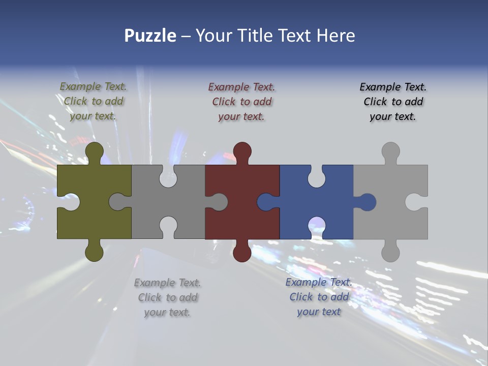 A View Of A City At Night From A Moving Vehicle PowerPoint Template