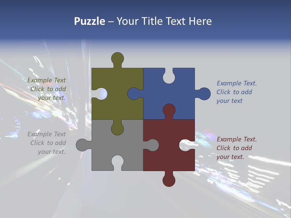 A View Of A City At Night From A Moving Vehicle PowerPoint Template