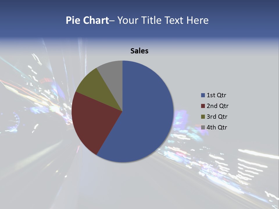 A View Of A City At Night From A Moving Vehicle PowerPoint Template