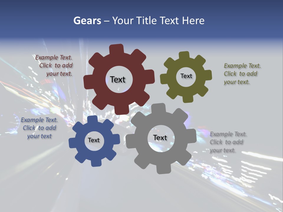 A View Of A City At Night From A Moving Vehicle PowerPoint Template