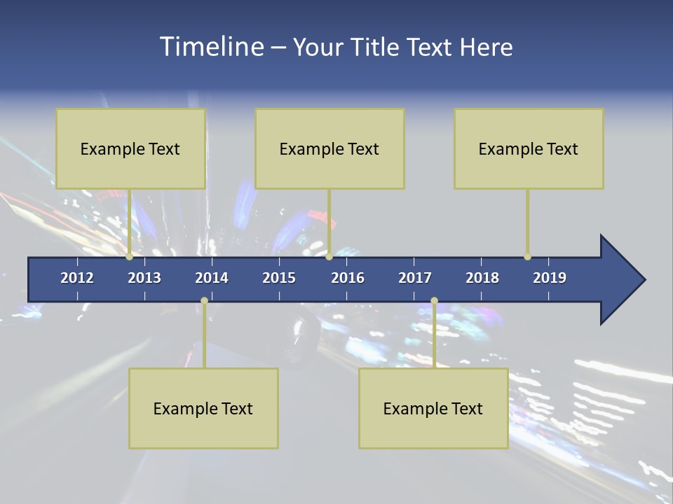 A View Of A City At Night From A Moving Vehicle PowerPoint Template