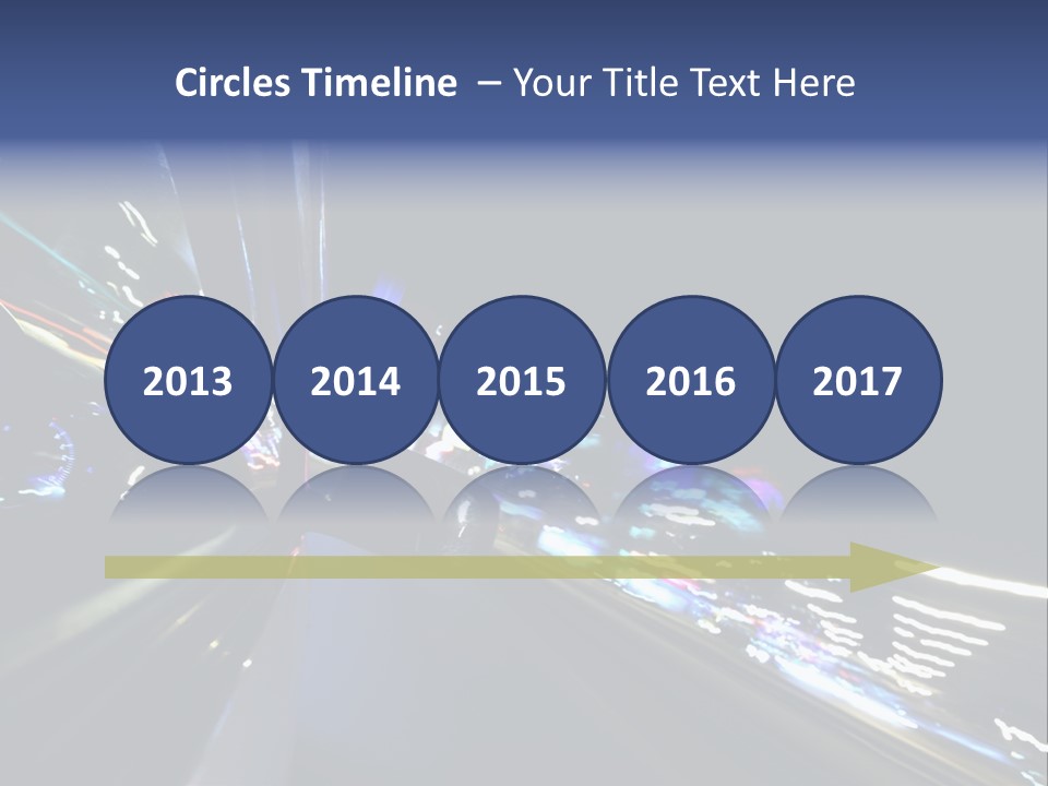 A View Of A City At Night From A Moving Vehicle PowerPoint Template