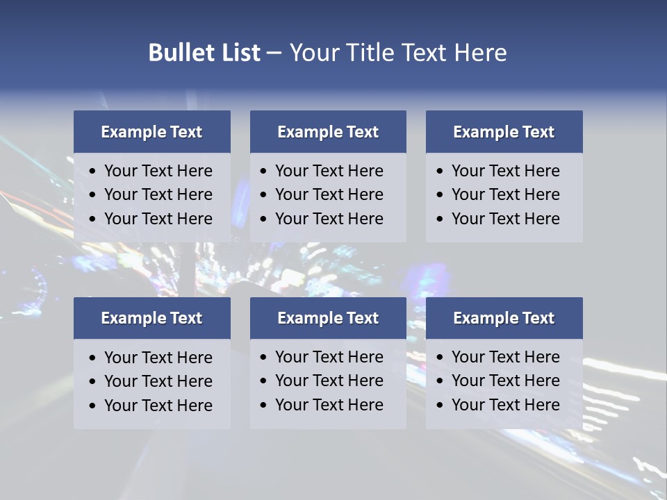 A View Of A City At Night From A Moving Vehicle PowerPoint Template