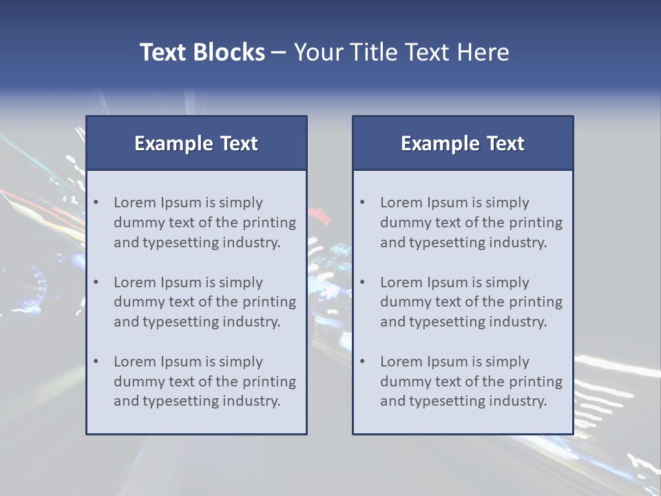 A View Of A City At Night From A Moving Vehicle PowerPoint Template